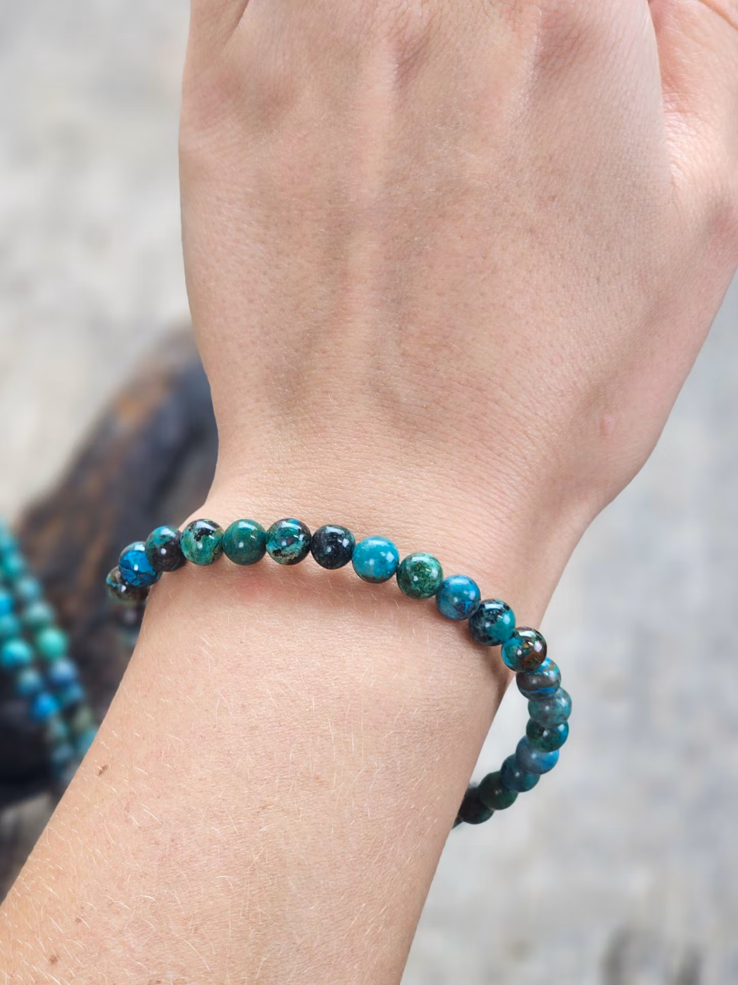 Malakolla, armband 6mm runda pärlor