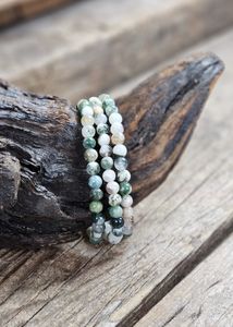 Trädagat, armband 6mm runda pärlor