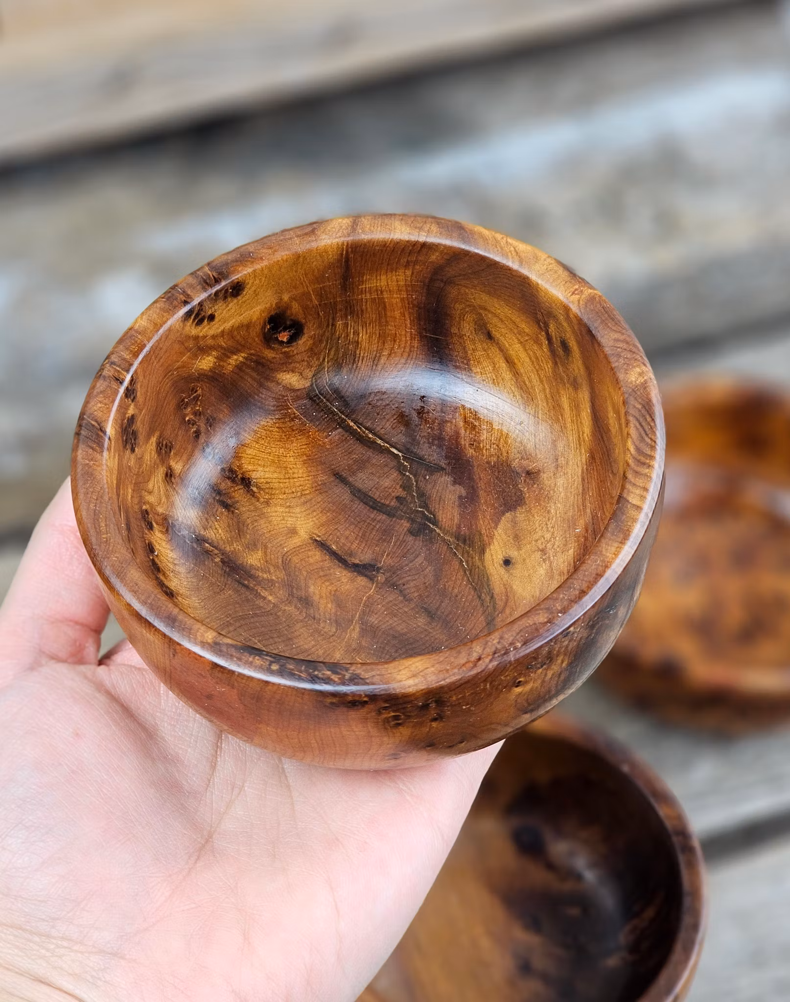 Thuja, rund träskål 10 cm
