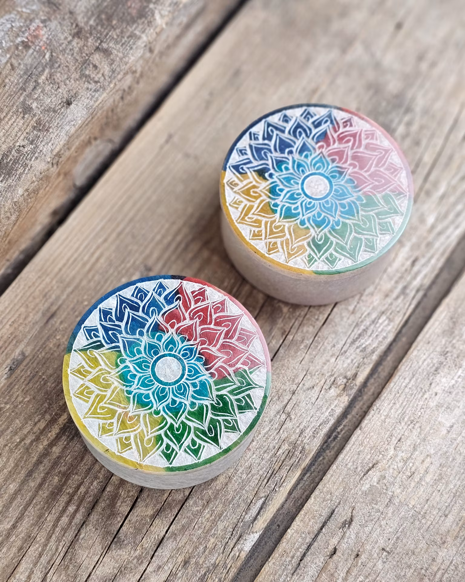 Förvaringsask i täljsten, Chakra mandala liten