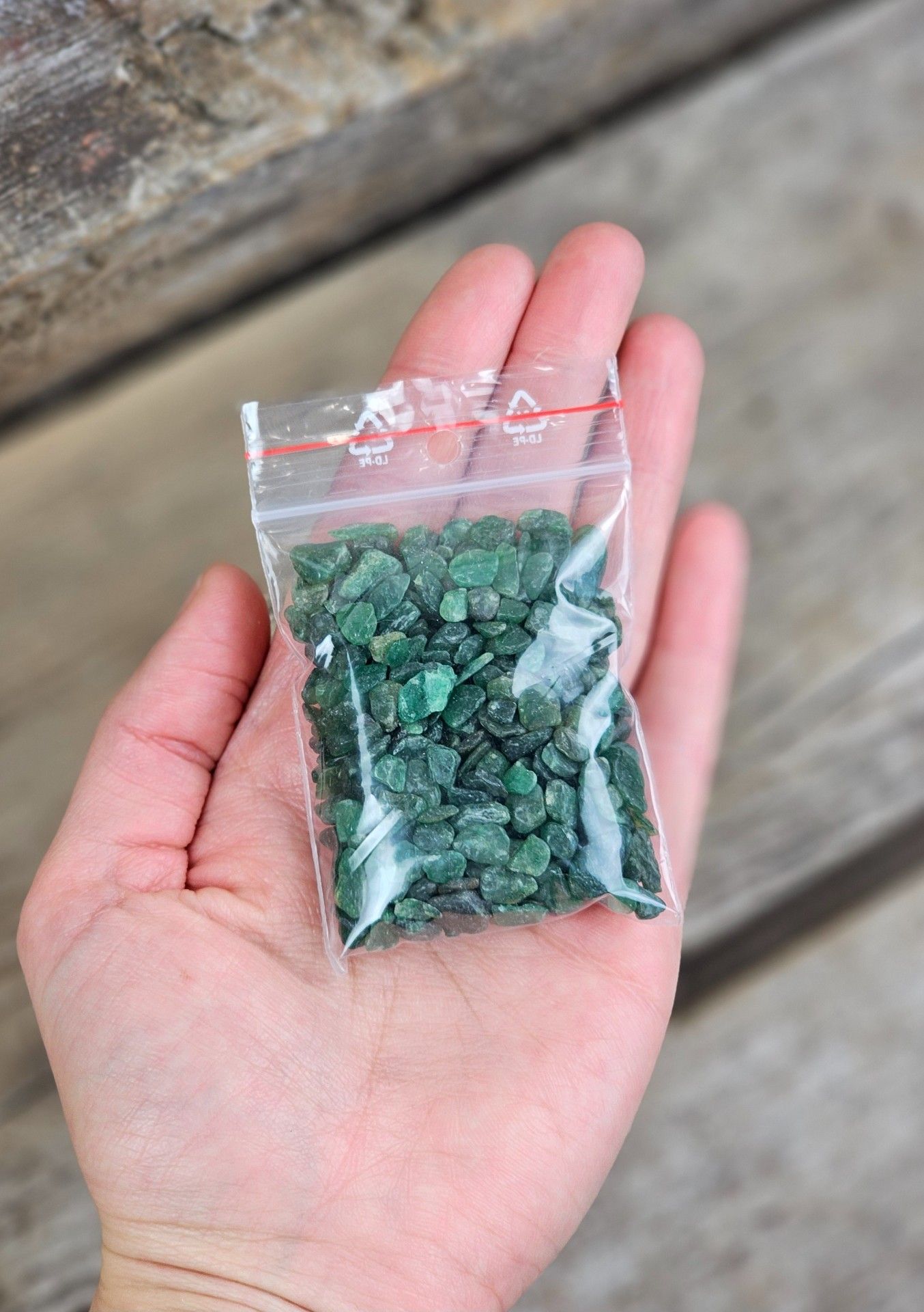 Grön Aventurin, kristallchips