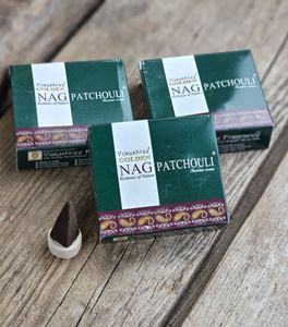 Vijayshree - Golden Nag Patchouli, rökelsekoner