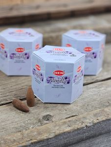 HEM - Vanilla, rökelsekoner backflow