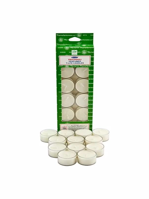 Satya - Patchouli, doftljus 12-pack 3h