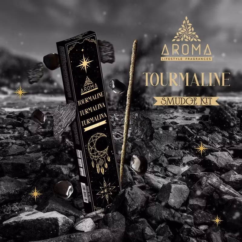 Aroma - Crystal Scents Svart Turmalin, rökelsepinnar
