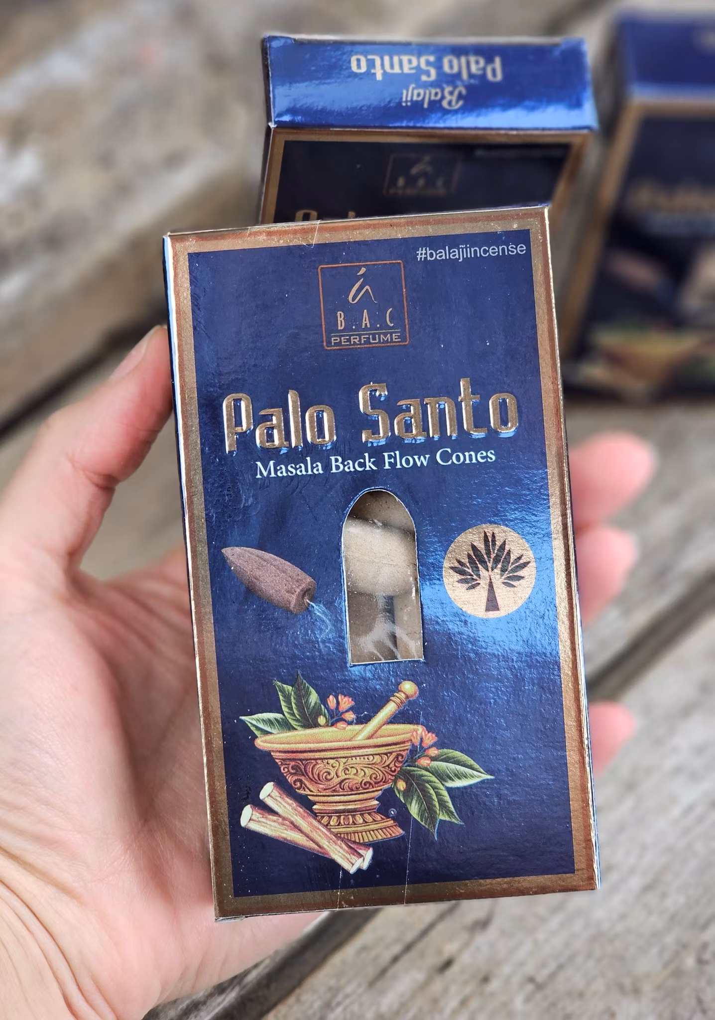 Balaji - Palo Santo, rökelsekoner backflow