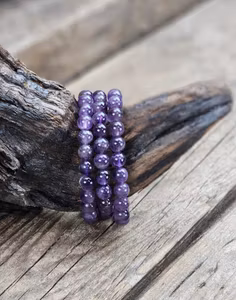 Ametist, armband 8mm runda pärlor