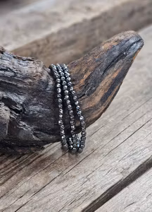 Hematit, armband 4mm facetterade pärlor