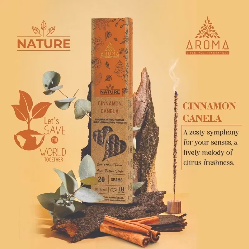 Aroma - Orgánico Nature Cinnamon, rökelsepinnar