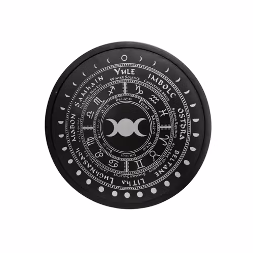 Pendelbräda mangoträ, Wheel Of The Year svart/silver
