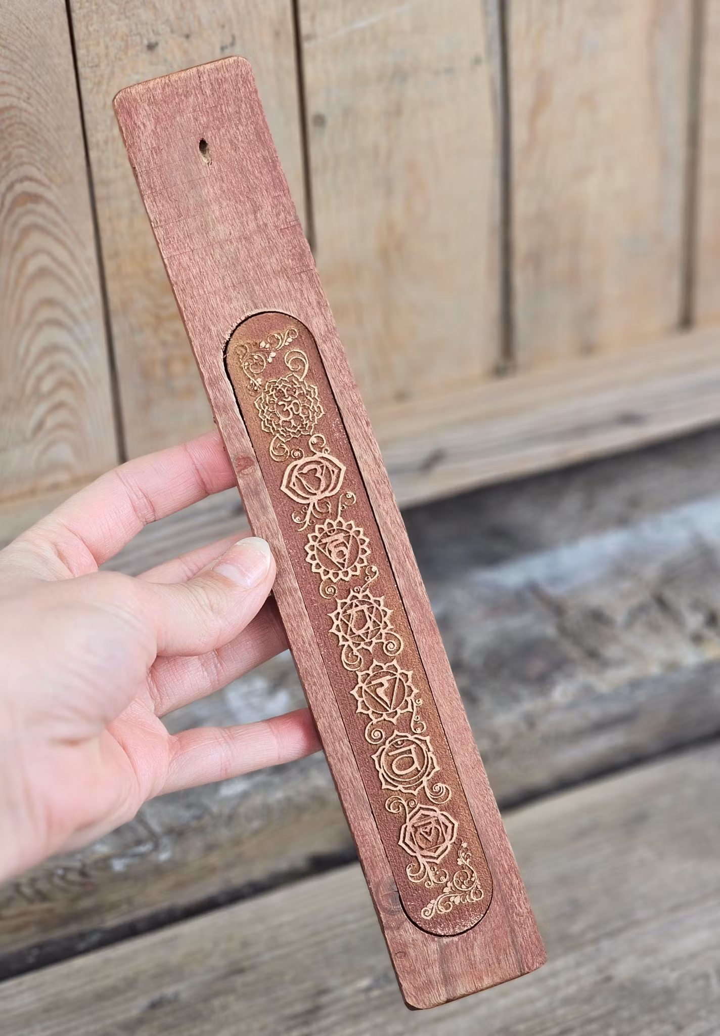 Rökelsehållare i trä, 7 chakra