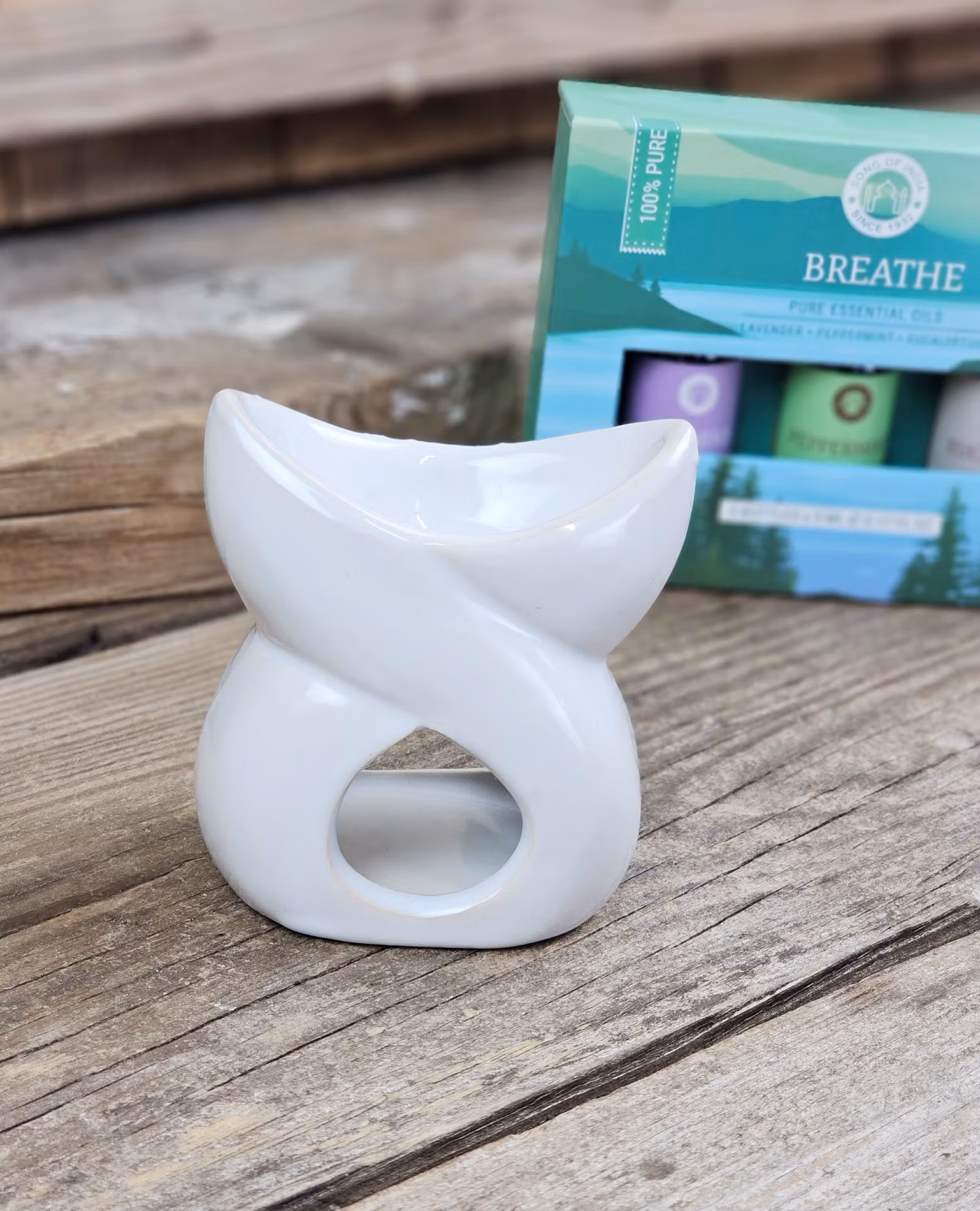 Aromalampa, diffuser liten vit