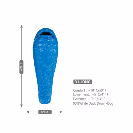 Sac de couchage en duvet Aegismax D1