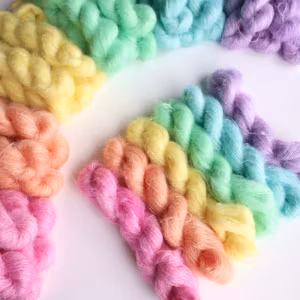 Mohair Silke "Regnbågs-kit" OBS! 6x25g