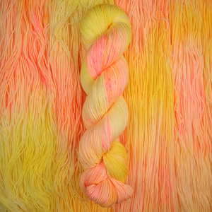 Merino Sock "Gul/Orange" 100g