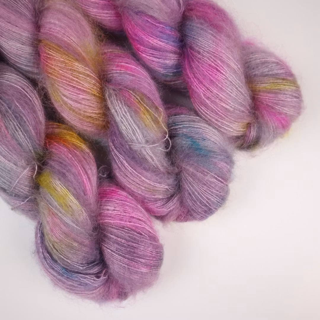 Nya Mohair Silke "Moody Pink" 50g