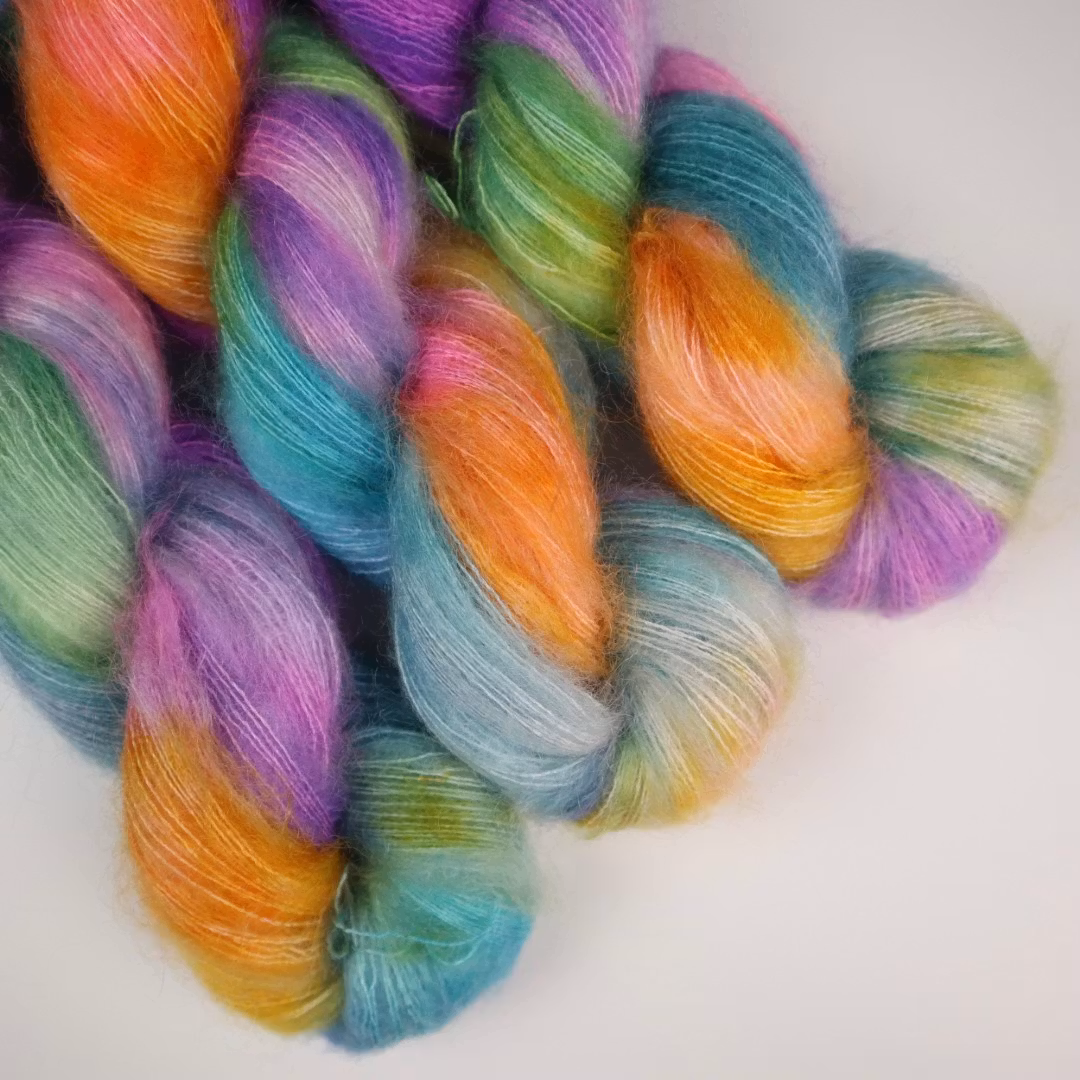 Nya Mohair Silke "Clown" 50g