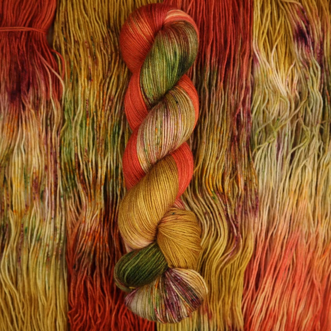 Sockgarn "Höstlängtan Orange"