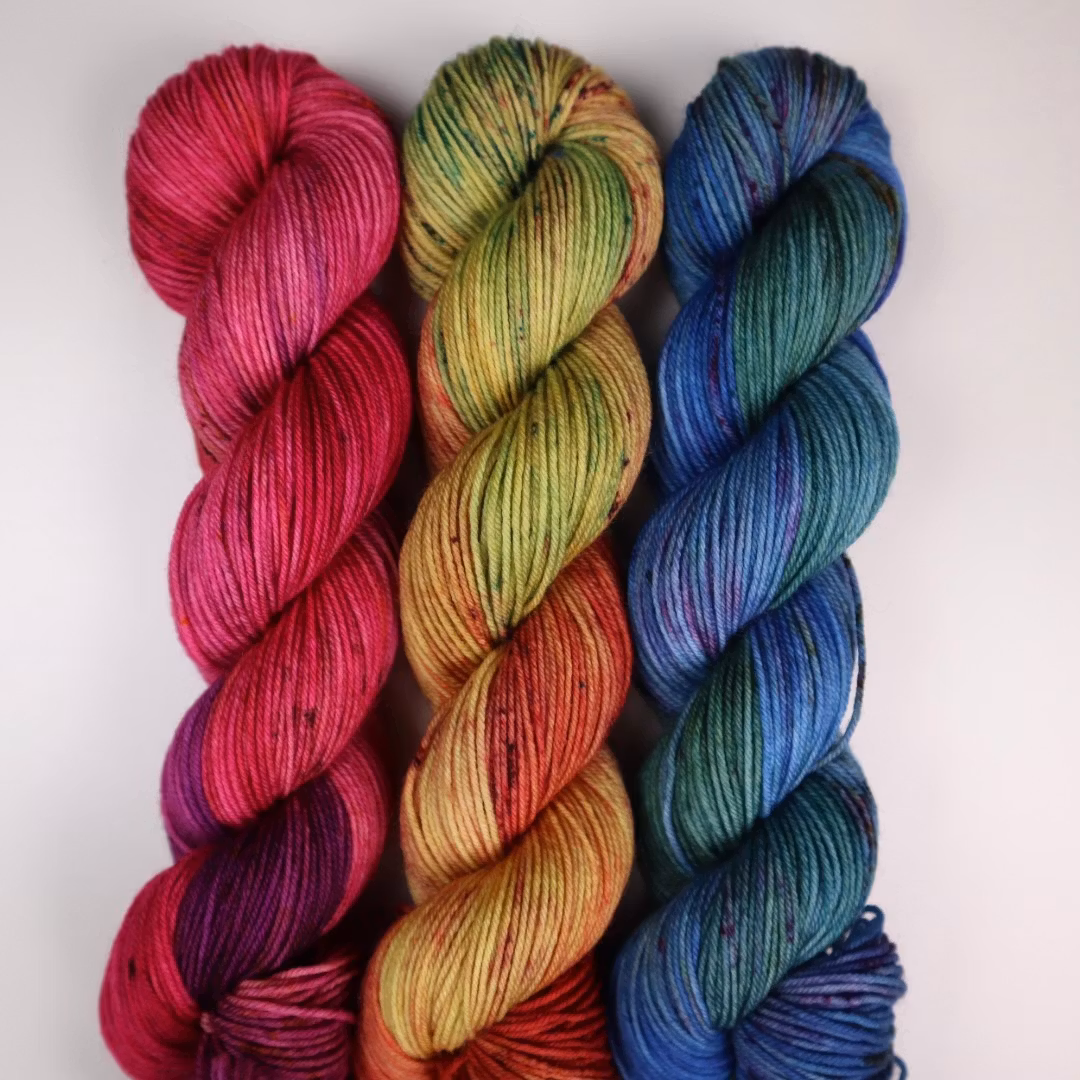 Merino Sock-kit 3x50g "Tresmak lite mörkare"