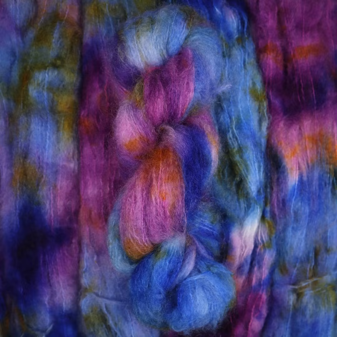 Tjock Mohair 100g "Blå Jungfrun"