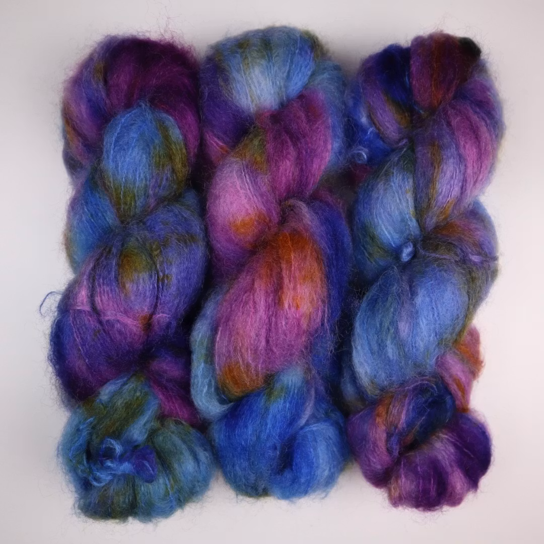 Tjock Mohair 100g "Blå Jungfrun"