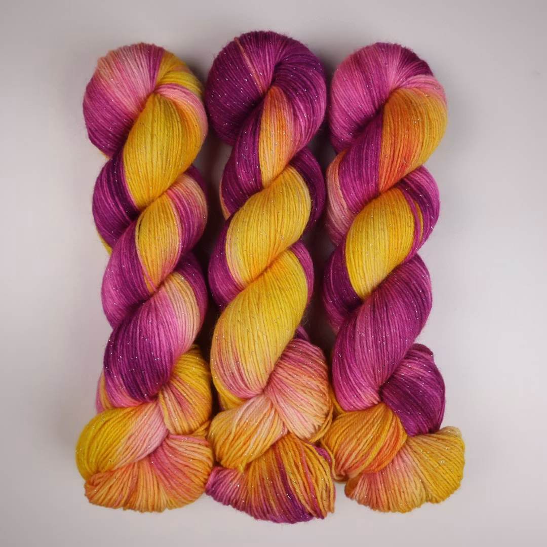 GLITTER Sockgarn "Kristina på fest"