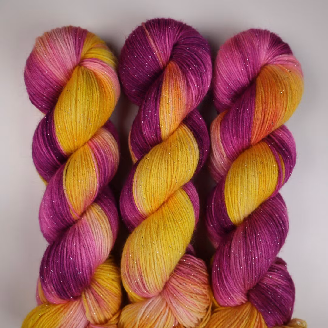 GLITTER Sockgarn "Kristina på fest"