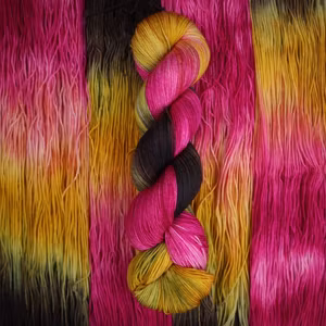 Merino Sock "Banana Raspberry" 100g