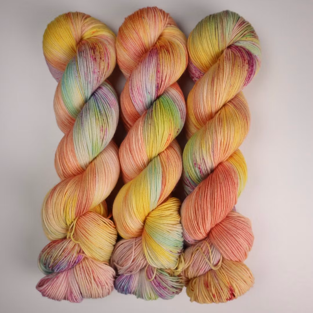 Merino Sock "Sensommarblommor" 100g