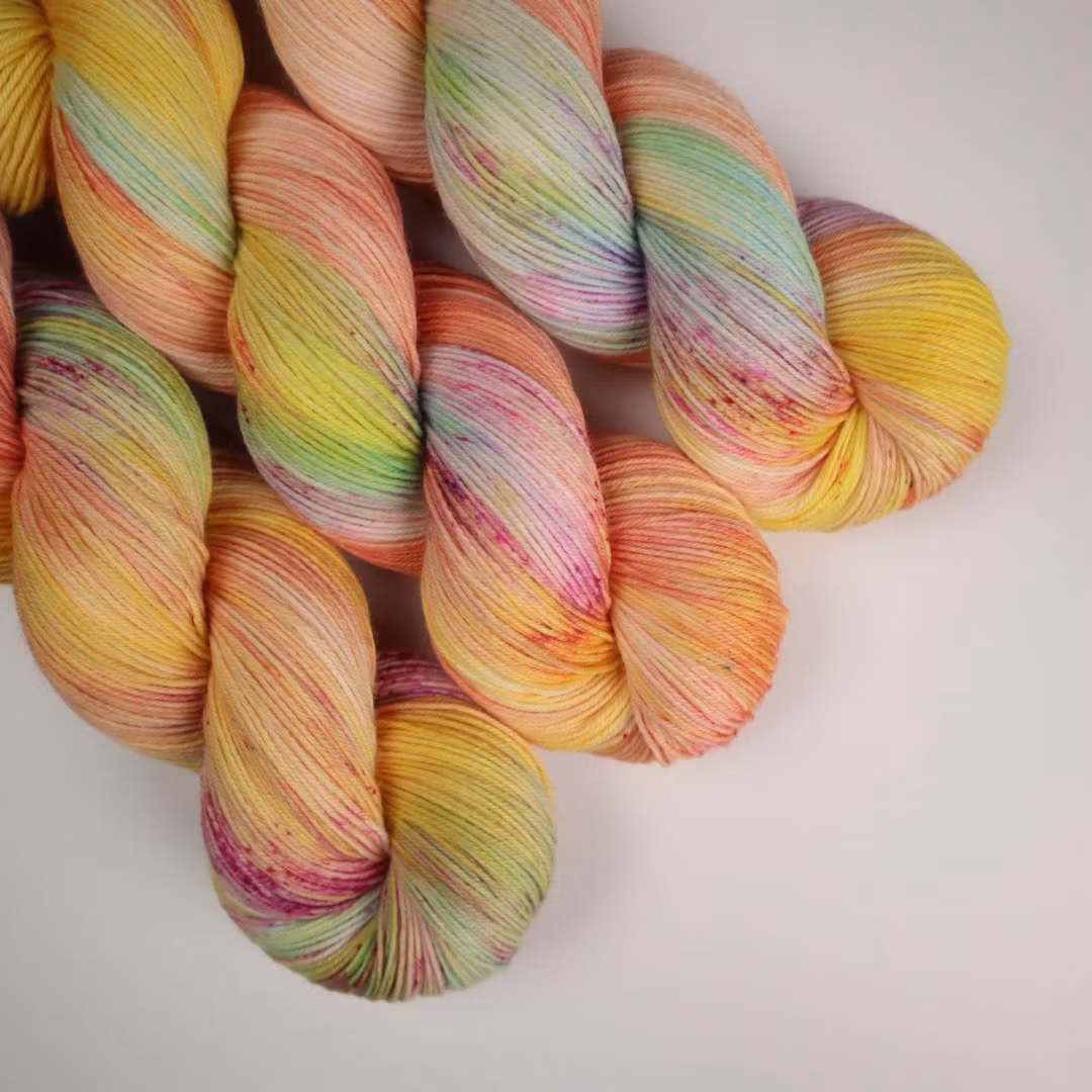 Merino Sock "Sensommarblommor" 100g
