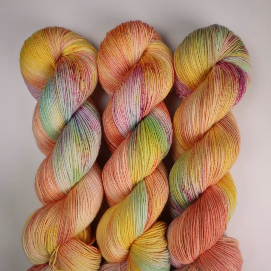 Merino Sock "Sensommarblommor" 100g