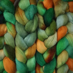 Handfärgad ulltops Corriedale "Wildlings" ca 100g