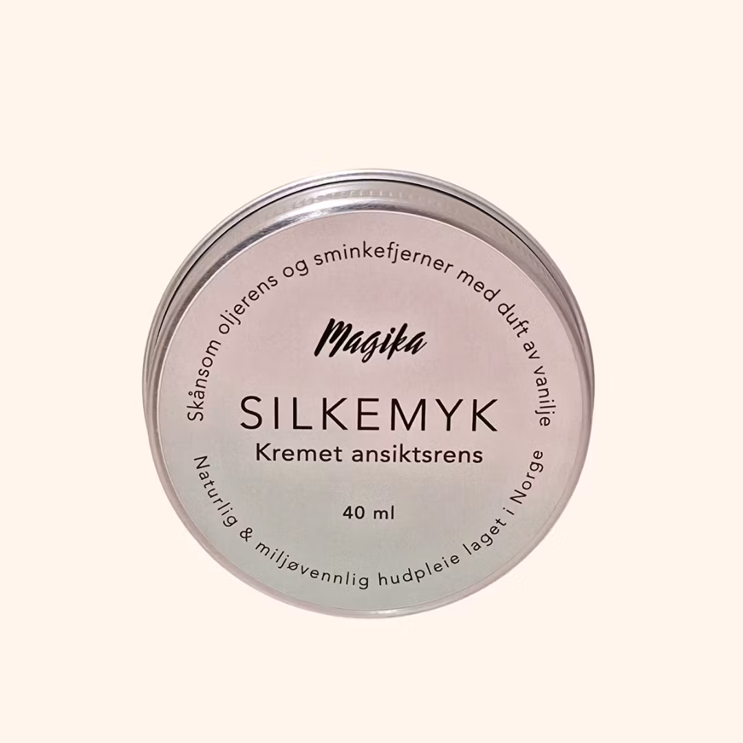 Silkemyk kremet ansiktsrens