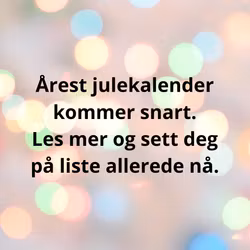 Adventskalender 2026 slippes snart