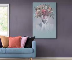 Kvinne med blomster