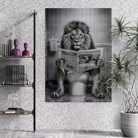Lion On Toilet