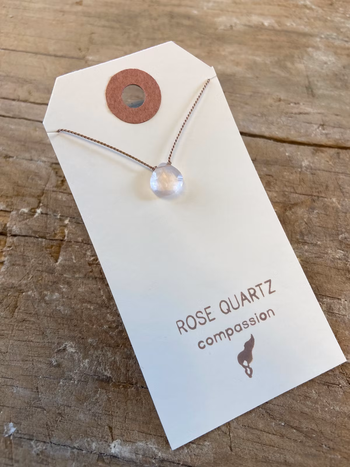 Kristallhänge Teardrop rosenkvarts