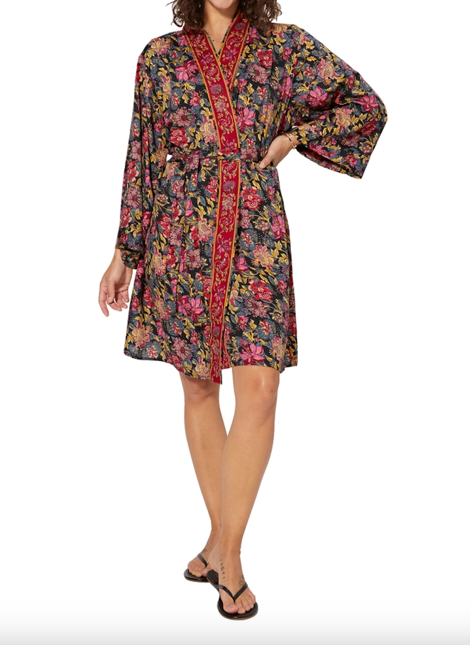 Kimono Kendra (Svart/Röd/Rosa/Gul)