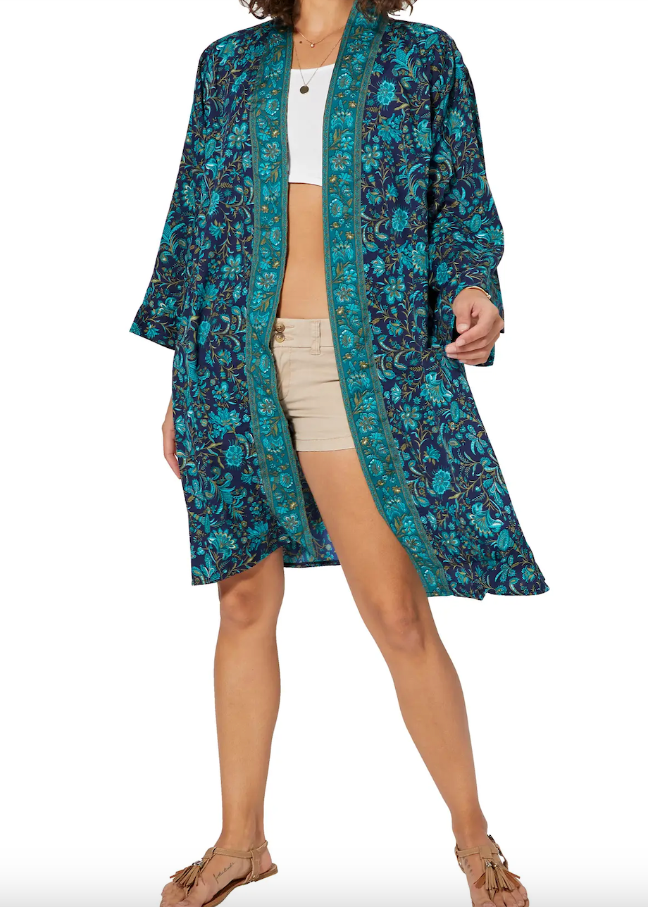 Kimono Mirella (Blå/Turkos)