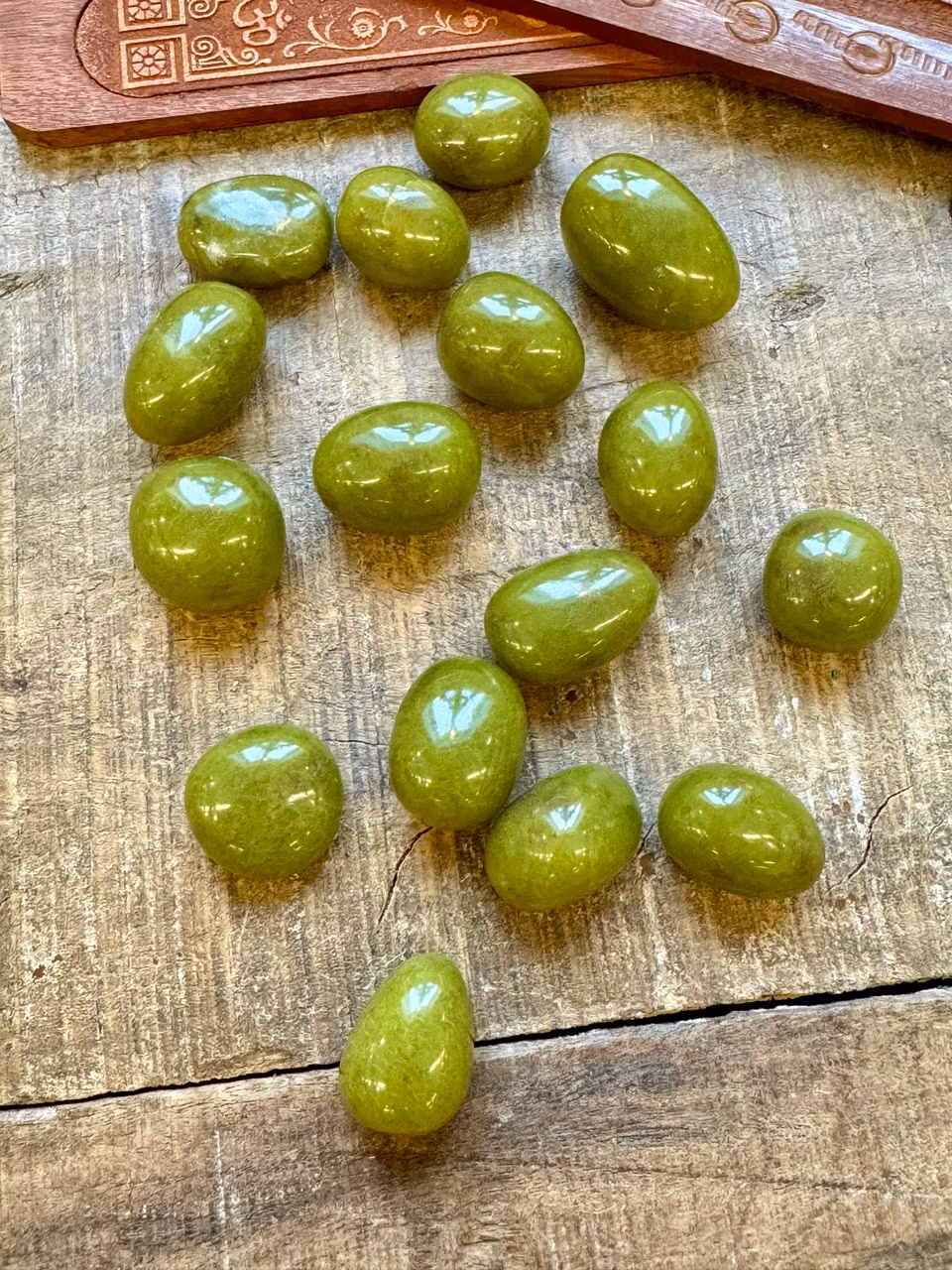 Olivserpentin, trumlad