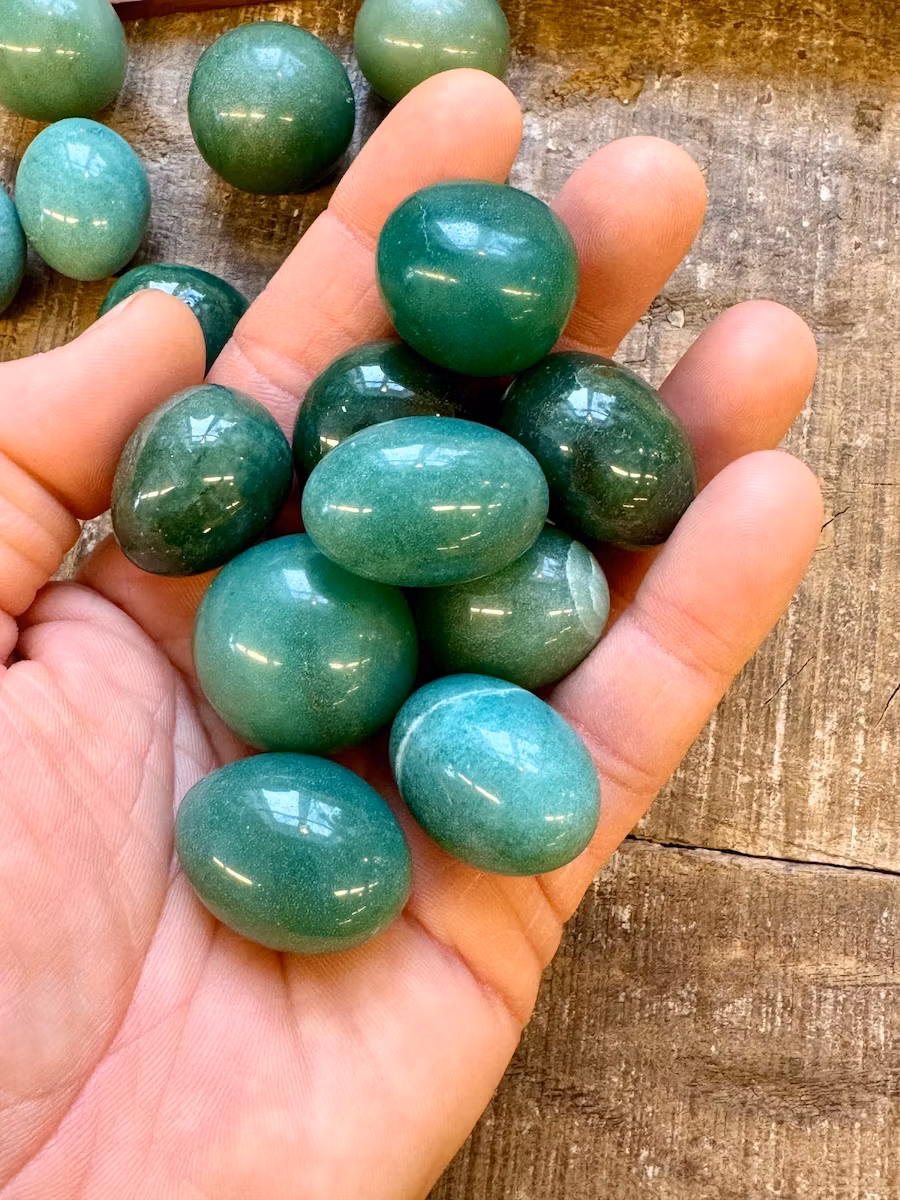 Aventurin Grön (Cuddle Stone), trumlad