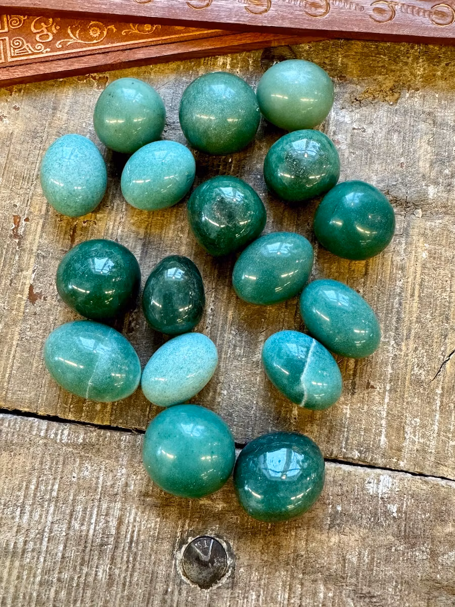 Aventurin Grön (Cuddle Stone), trumlad