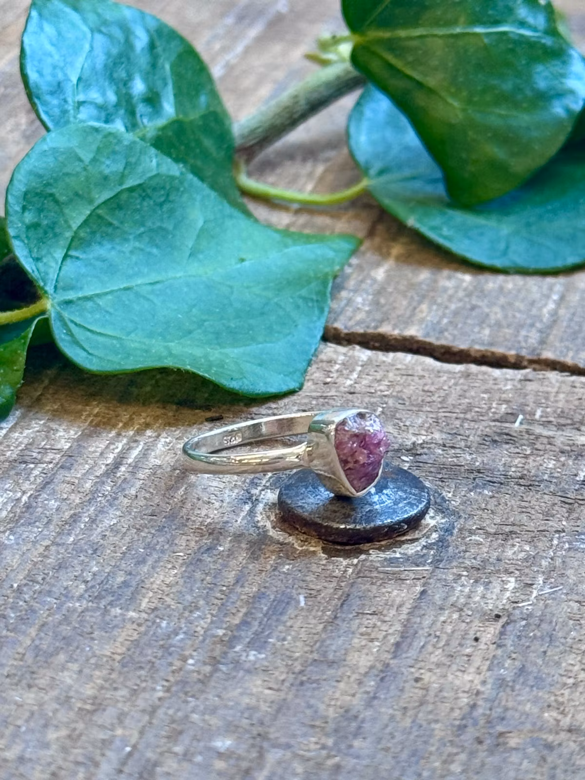 Silverring Rosa Turmalin