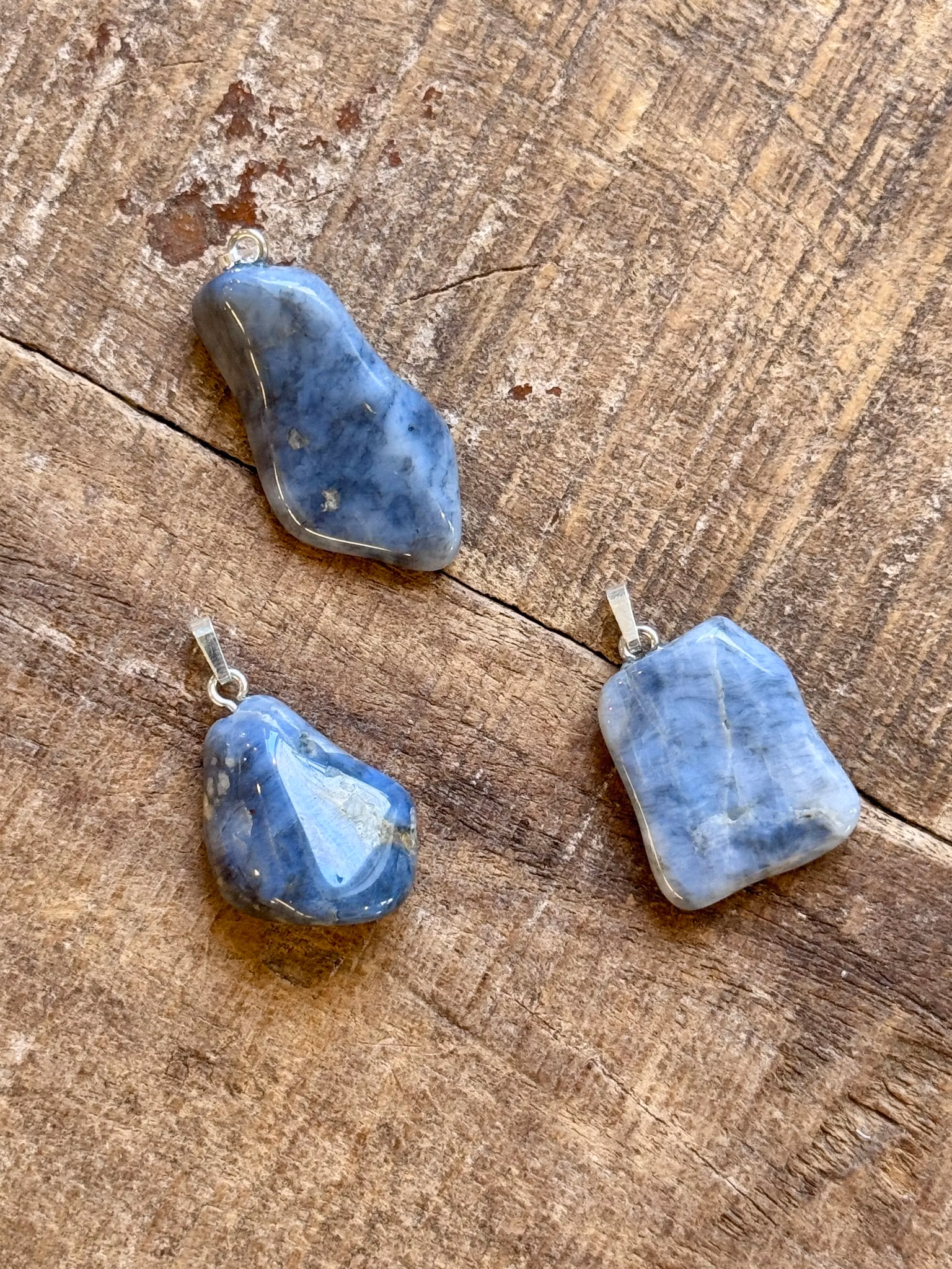 Kristallhänge, Opal Blå (925-Silver)