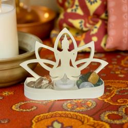 Ljuslykta Buddha & Lotus (Minialtare)