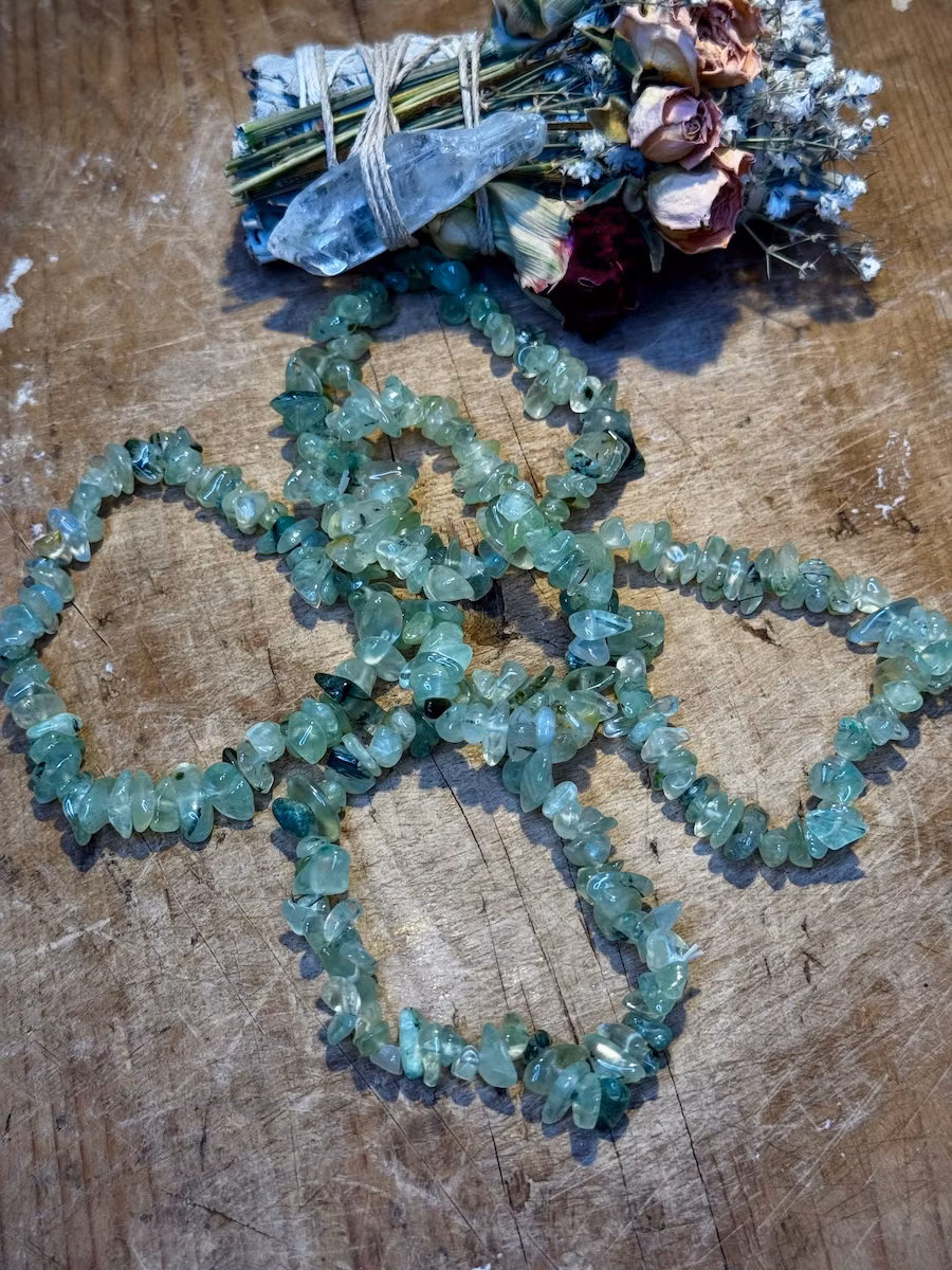 Armband Prehnit (Chips)