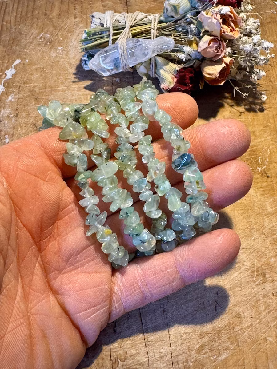 Armband Prehnit (Chips)