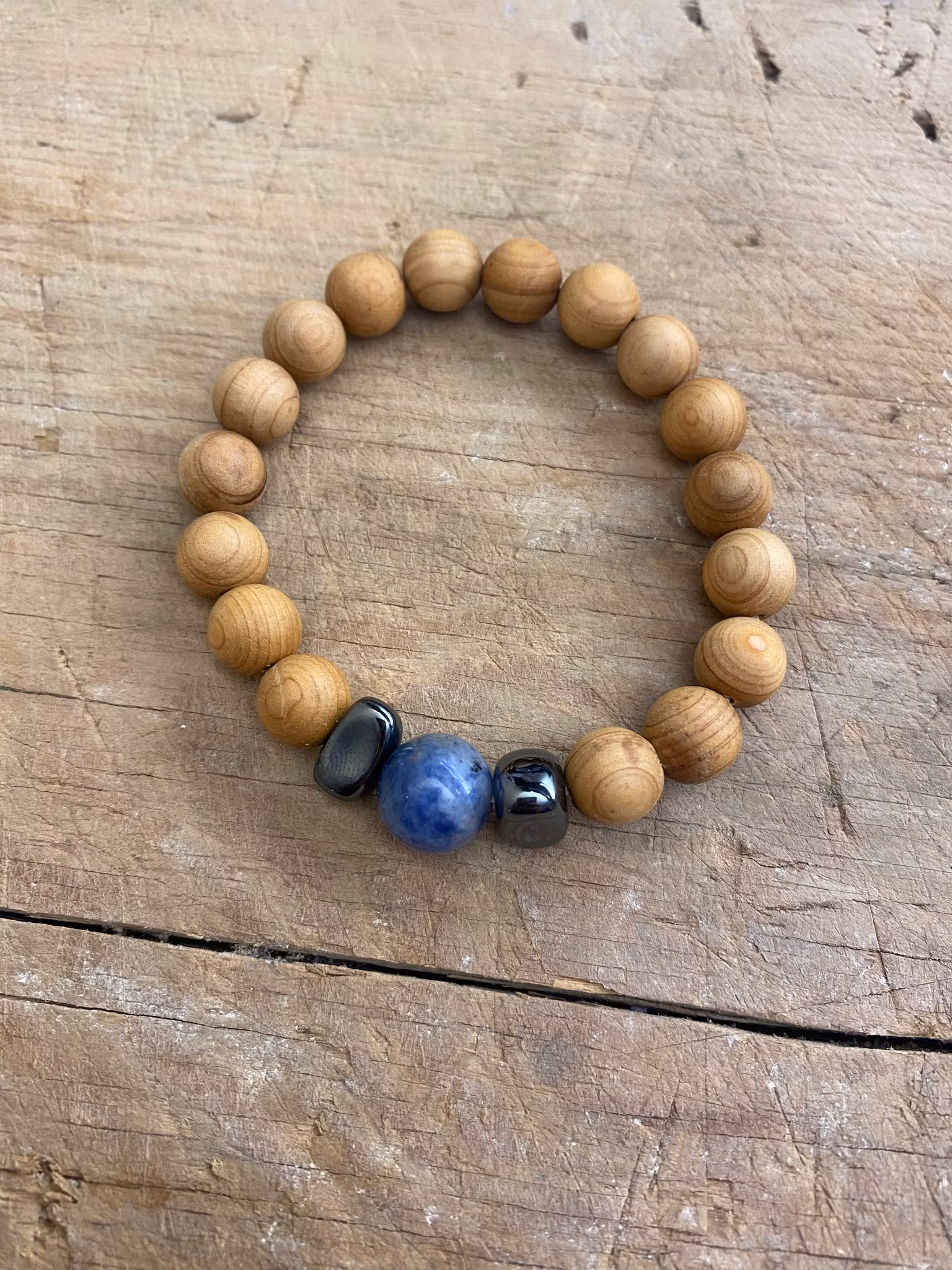 Armband Sodalit & Sandalwood (7 mm)