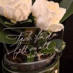 Blomskylt till Fröken