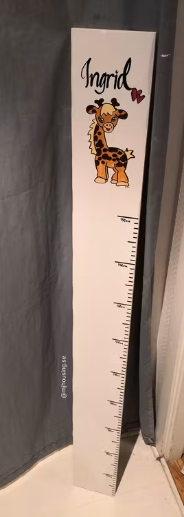 Handmålad &Handtextad mätsticka